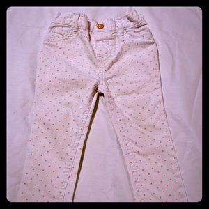 Baby girl white jeans with hearts 💕